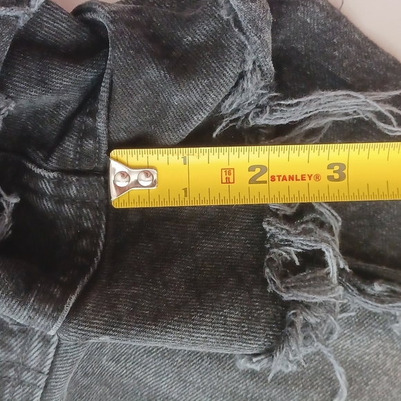 Zara 100% Cotton Button Fly High-Rise Sz 4 Denim Cut-Off Shorts - Picture 11 of 14